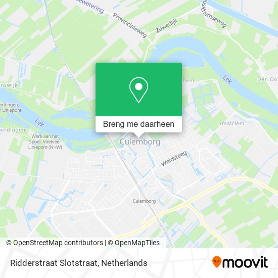 Ridderstraat Slotstraat kaart