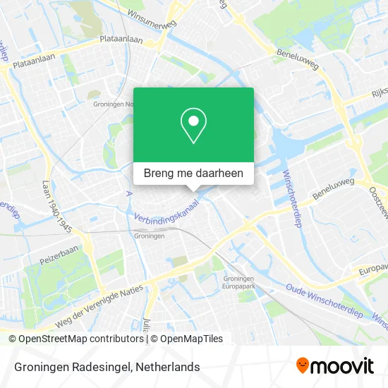 Groningen Radesingel kaart