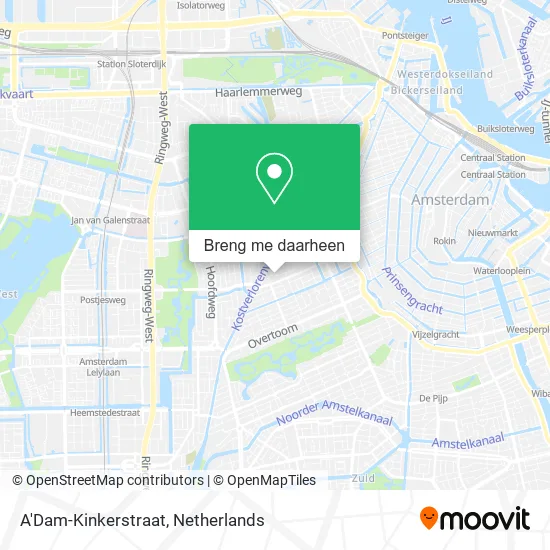 A'Dam-Kinkerstraat kaart