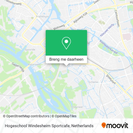 Hogeschool Windesheim Sportcafe kaart