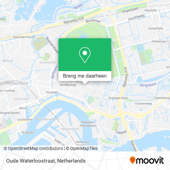 Oude Waterloostraat kaart