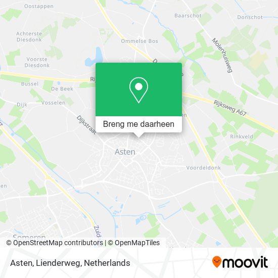 Asten, Lienderweg kaart