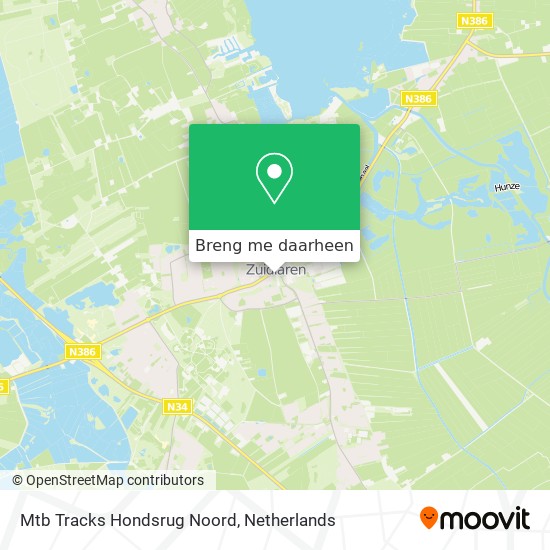 Mtb Tracks Hondsrug Noord kaart