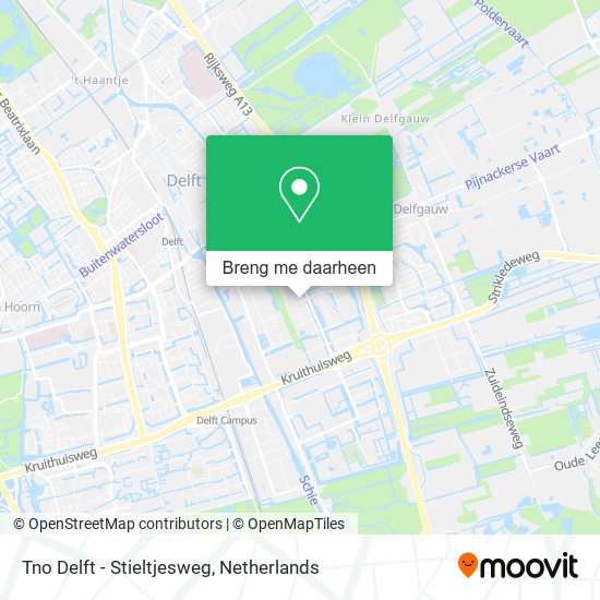 Tno Delft - Stieltjesweg kaart