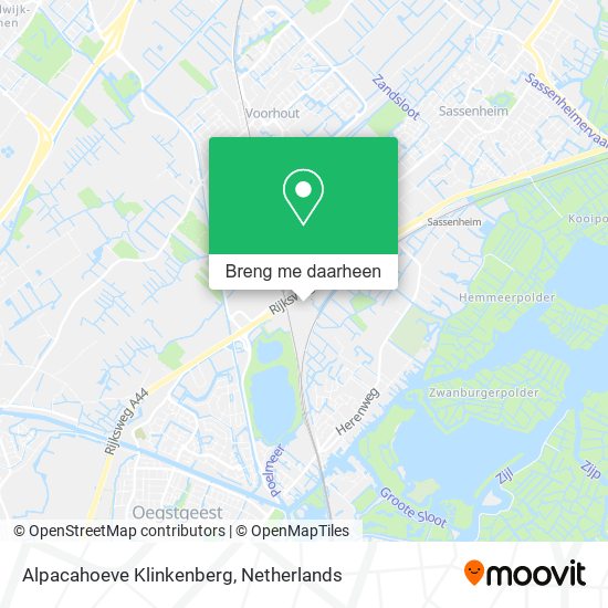 Alpacahoeve Klinkenberg kaart
