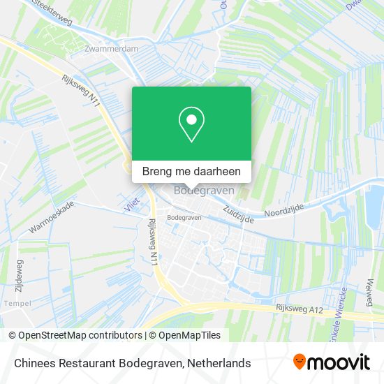 Chinees Restaurant Bodegraven kaart