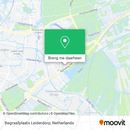 Begraafplaats Leiderdorp kaart