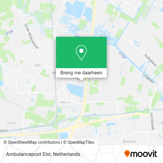 Ambulancepost Elst kaart