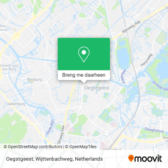 Oegstgeest, Wijttenbachweg kaart
