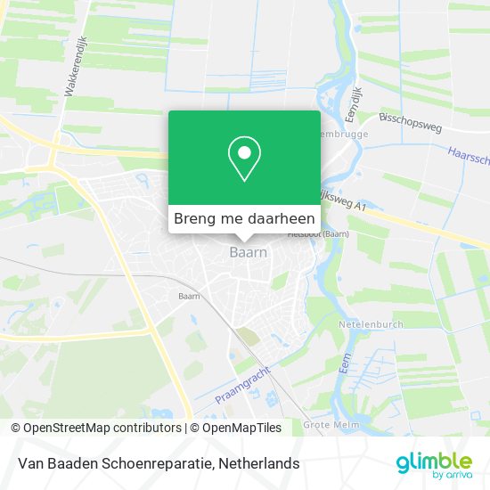 Van Baaden Schoenreparatie kaart