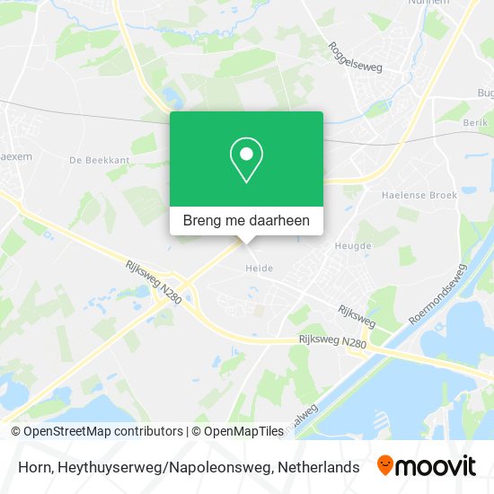 Horn, Heythuyserweg / Napoleonsweg kaart