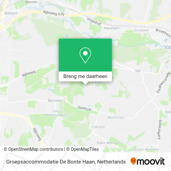 Groepsaccommodatie De Bonte Haan kaart