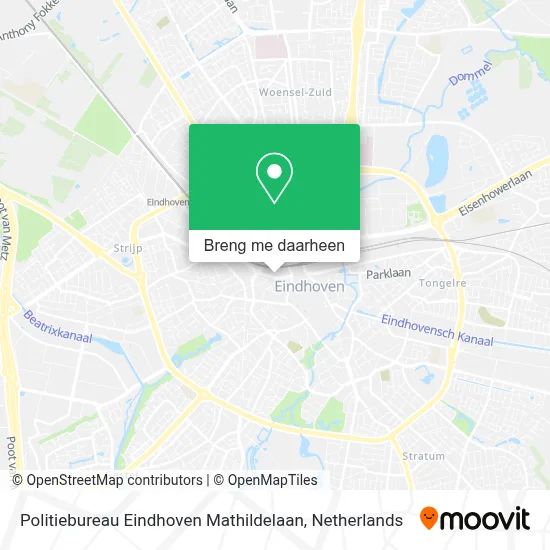 Politiebureau Eindhoven Mathildelaan kaart