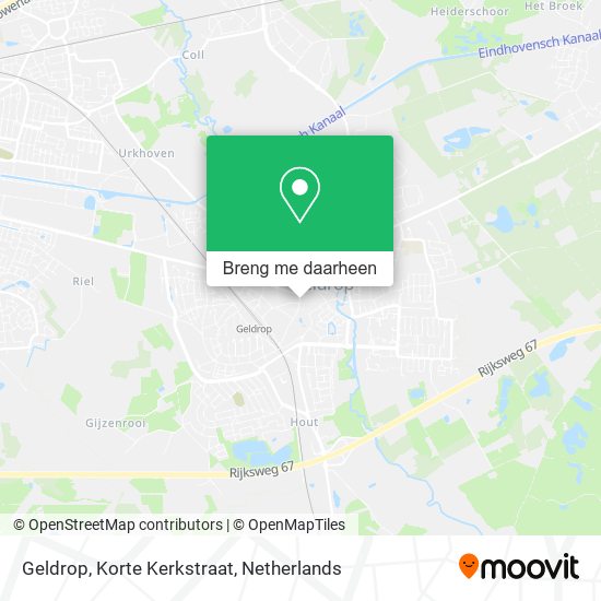 Geldrop, Korte Kerkstraat kaart