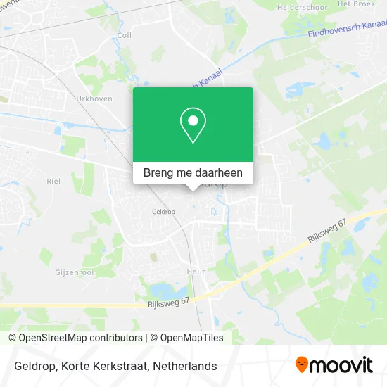 Geldrop, Korte Kerkstraat kaart