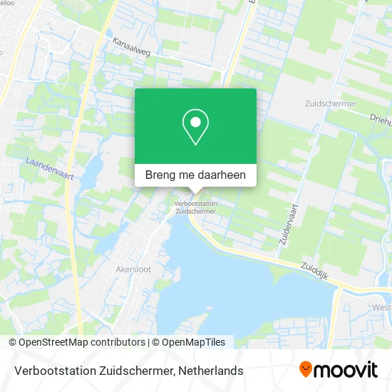 Verbootstation Zuidschermer kaart