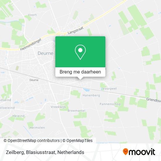 Zeilberg, Blasiusstraat kaart