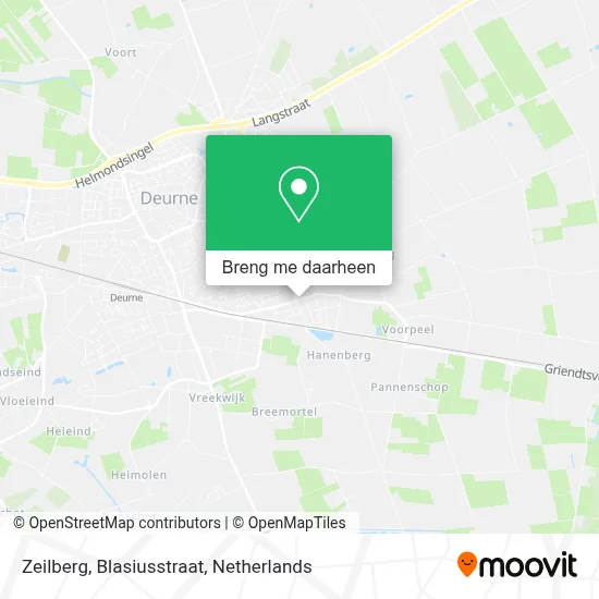 Zeilberg, Blasiusstraat kaart