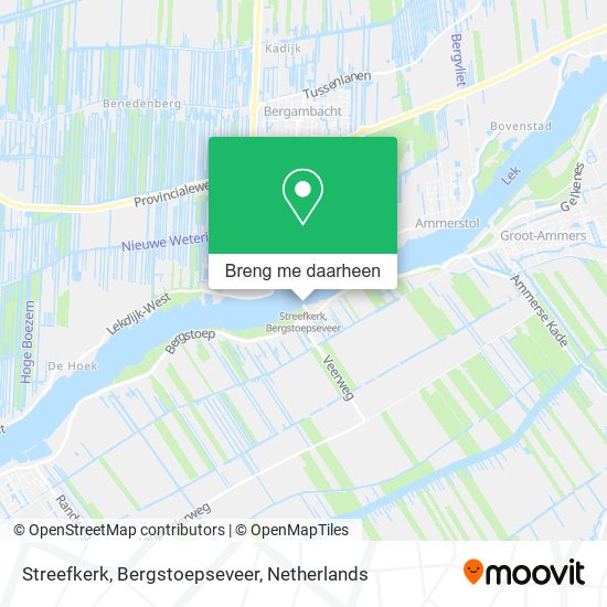 Streefkerk, Bergstoepseveer kaart