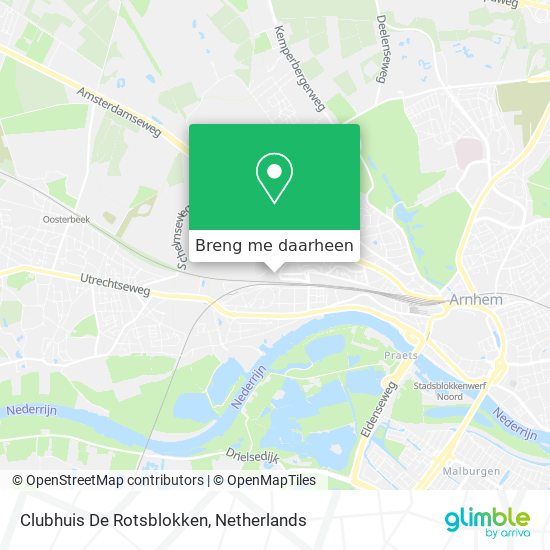 Clubhuis De Rotsblokken kaart