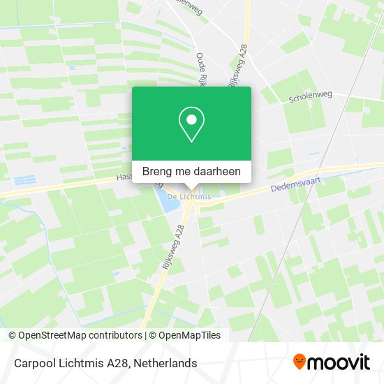 Carpool Lichtmis A28 kaart