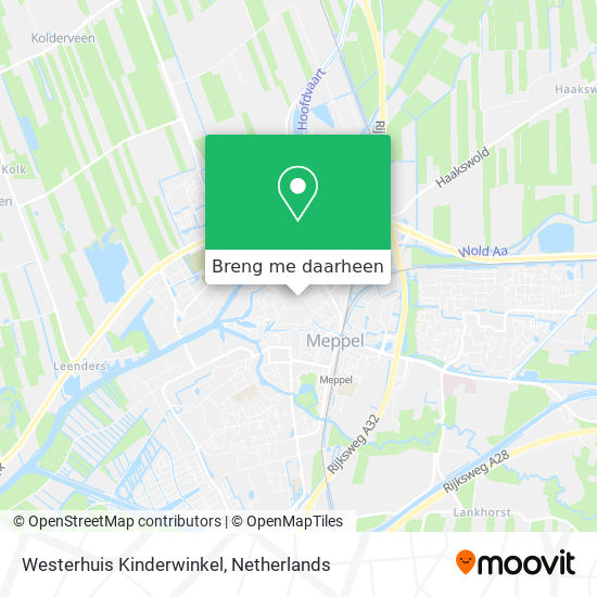 Westerhuis Kinderwinkel kaart