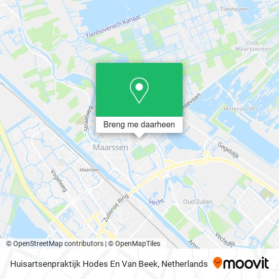 Huisartsenpraktijk Hodes En Van Beek kaart