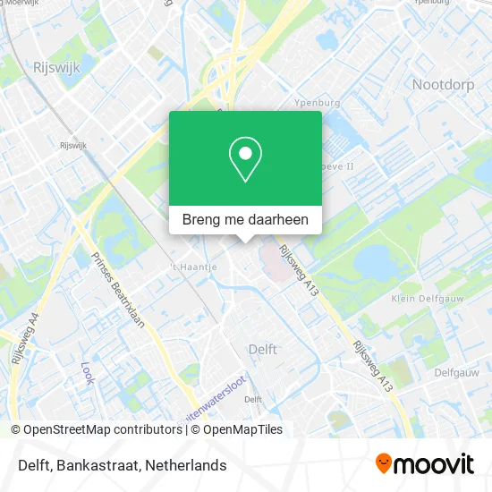 Delft, Bankastraat kaart