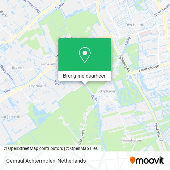 Gemaal Achtermolen kaart