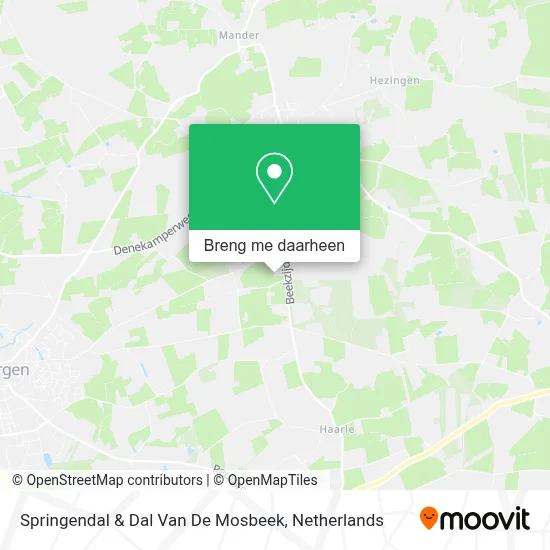 Springendal & Dal Van De Mosbeek kaart