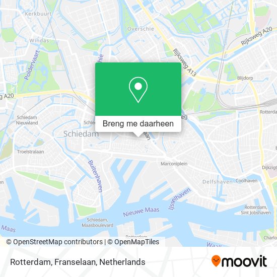 Rotterdam, Franselaan kaart