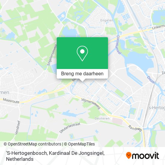 'S-Hertogenbosch, Kardinaal De Jongsingel kaart