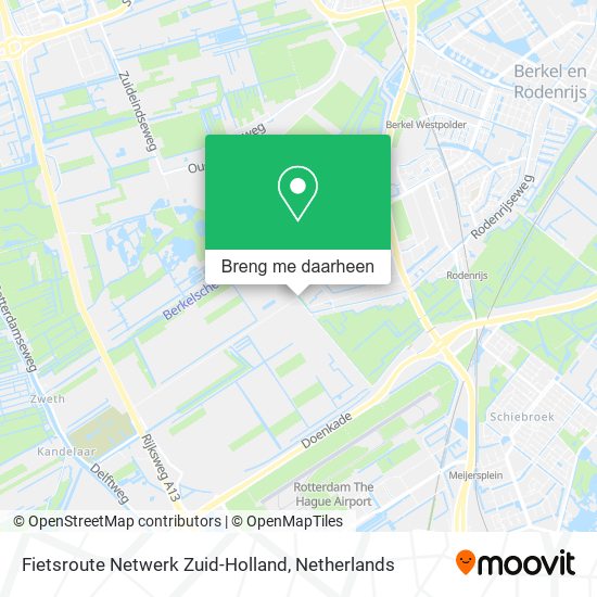 Fietsroute Netwerk Zuid-Holland kaart