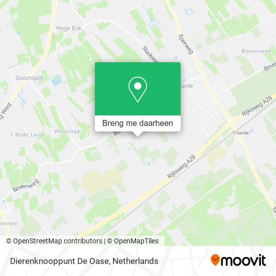 Dierenknooppunt De Oase kaart
