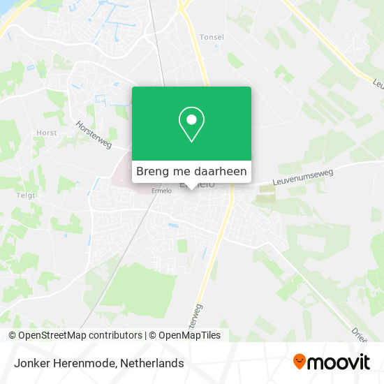 Jonker Herenmode kaart