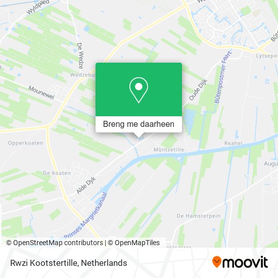 Rwzi Kootstertille kaart