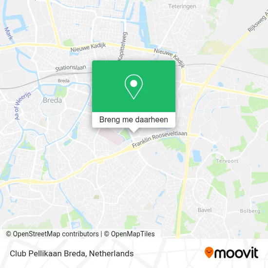 Club Pellikaan Breda kaart