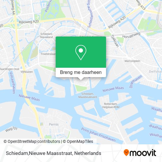 Schiedam,Nieuwe Maasstraat kaart