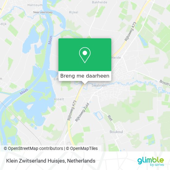 Klein Zwitserland Huisjes kaart