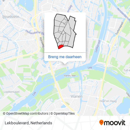 Lekboulevard kaart