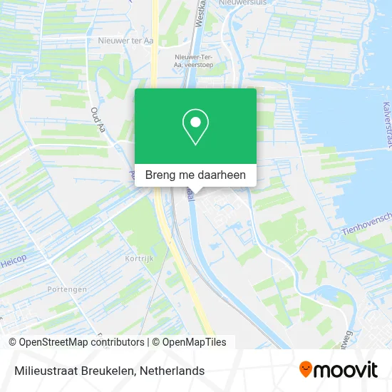 Milieustraat Breukelen kaart