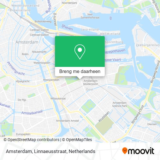 Amsterdam, Linnaeusstraat kaart