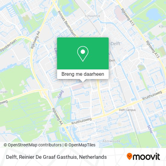Delft, Reinier De Graaf Gasthuis kaart
