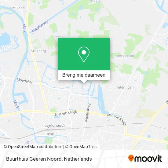 Buurthuis Geeren Noord kaart