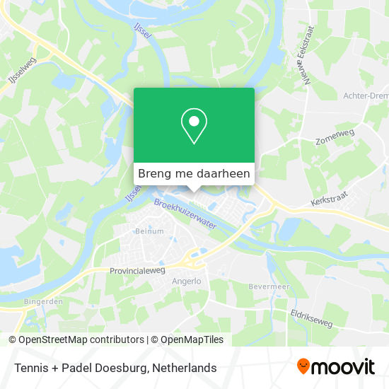 Tennis + Padel Doesburg kaart