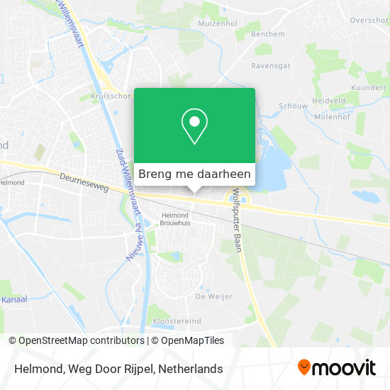 Helmond, Weg Door Rijpel kaart