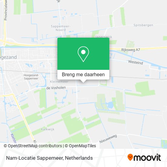 Nam-Locatie Sappemeer kaart