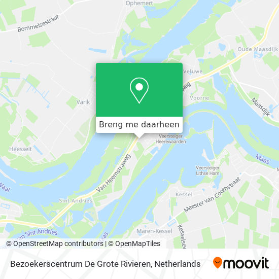 Bezoekerscentrum De Grote Rivieren kaart