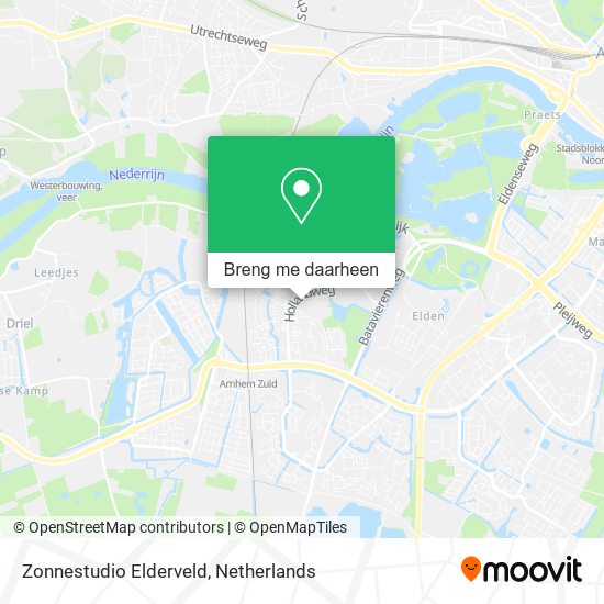 Zonnestudio Elderveld kaart