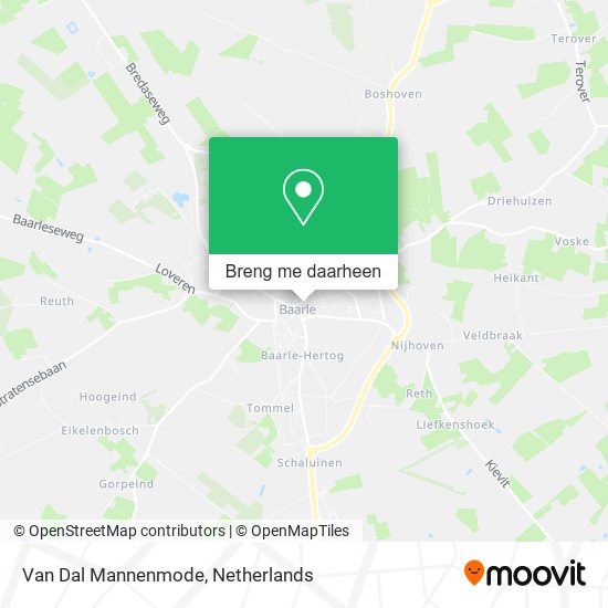 Van Dal Mannenmode kaart